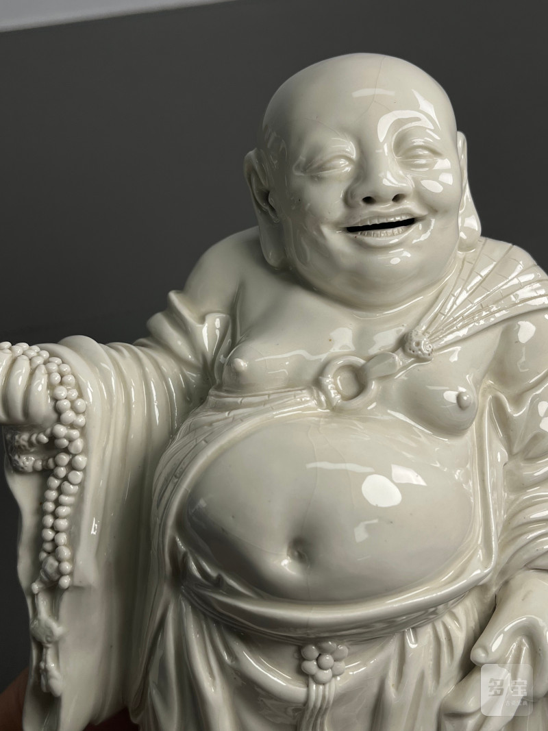 清早期  漳州窑弥勒佛立像 - 图12